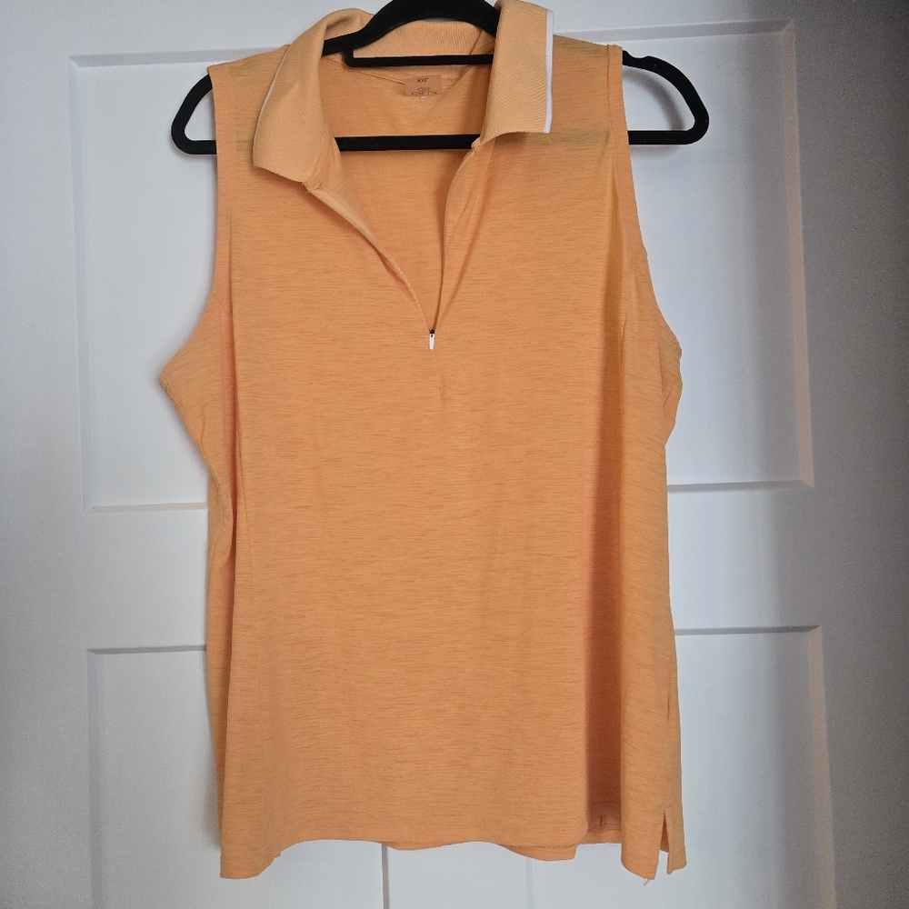 Calia Sleeveless Zip Polo